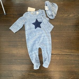 First Impressions footie outfit with hat.